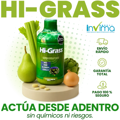 Hi-Grass® limpia y regenera tu hígado en 30 días. Kit Alivio rápido + Asesoría Profesional personalizada.