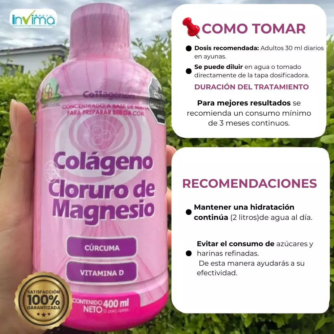 Colágeno con cloruro de Magnesio | Articulaciones libres de dolor y piel rejuvenecida en menos de 45 días