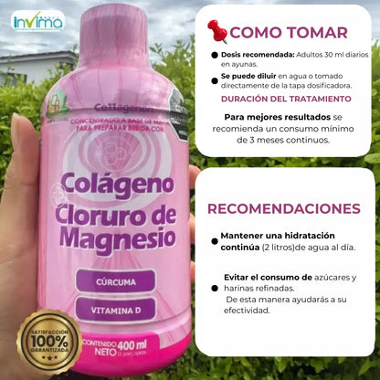 Colágeno con cloruro de Magnesio | Articulaciones libres de dolor y piel rejuvenecida en menos de 45 días
