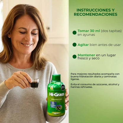 Hi-Grass desintoxica y regenera tu hígado en menos de 30 días. 1 Hi-Grass + Purgante Al-Petit.