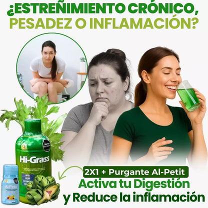 Hi-Grass® limpia y regenera tu hígado en 30 días. Kit Alivio rápido + Asesoría Profesional personalizada.