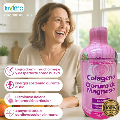 Colágeno con cloruro de Magnesio | Articulaciones libres de dolor y piel rejuvenecida en menos de 45 días