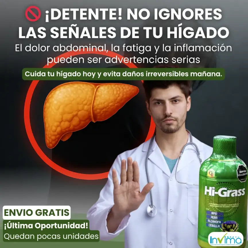 Hi-Grass desintoxica y regenera tu hígado en menos de 30 días. 1 Hi-Grass + Purgante Al-Petit.