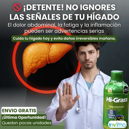 Hi-Grass desintoxica y regenera tu hígado en menos de 30 días. 1 Hi-Grass + Purgante Al-Petit.