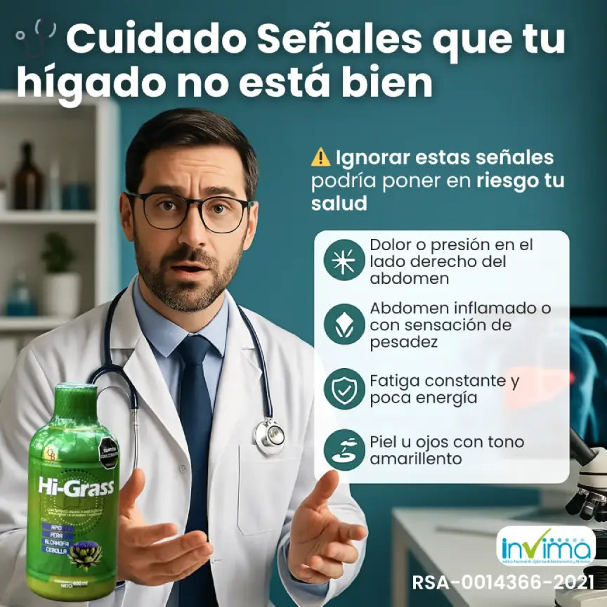 Hi-Grass desintoxica y regenera tu hígado en menos de 30 días. 1 Hi-Grass + Purgante Al-Petit.